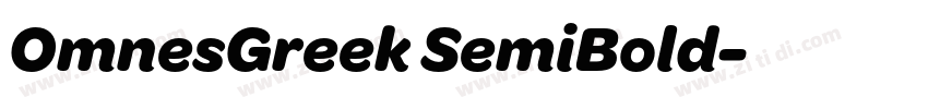 OmnesGreek SemiBold字体转换